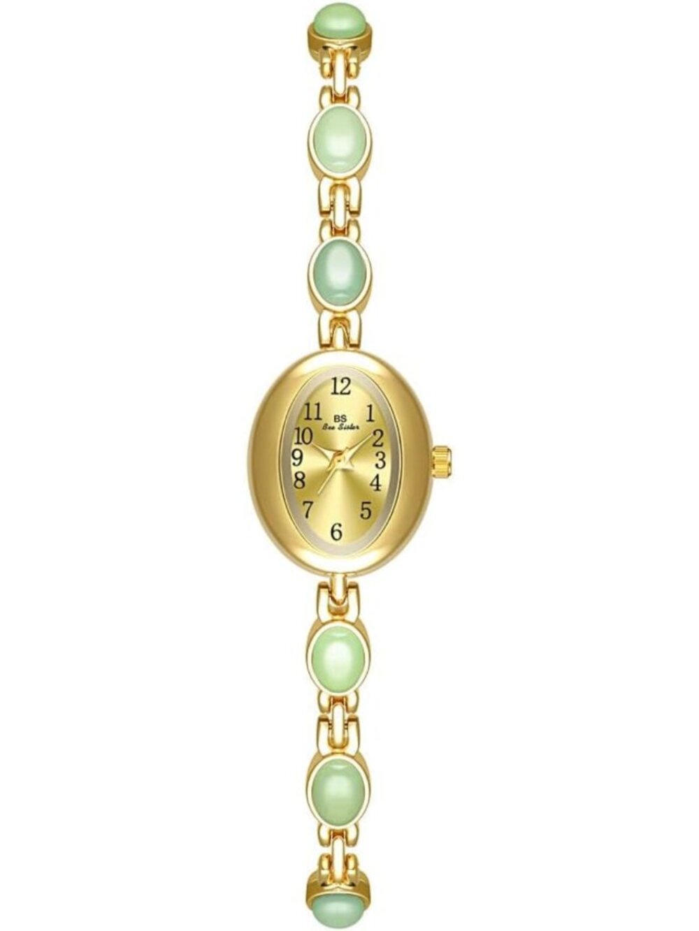 Petite Vintage Colorful Beaded Watch with Jade Crystals - Unique Women's